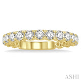 1 Ctw Lattice Round Cut Diamond Wedding Band in 14K Yellow Gold