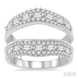 1 1/10 Ctw Diamond Insert Ring in 14K White Gold