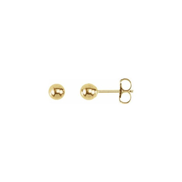 Ball Earrings With Bright Finish - 20865TESF:1012:P – Tara