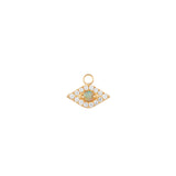 Helene | Diamond and Opal Evil Eye Earring Charm