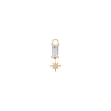 Estrella | White Topaz Starburst Earring Charm