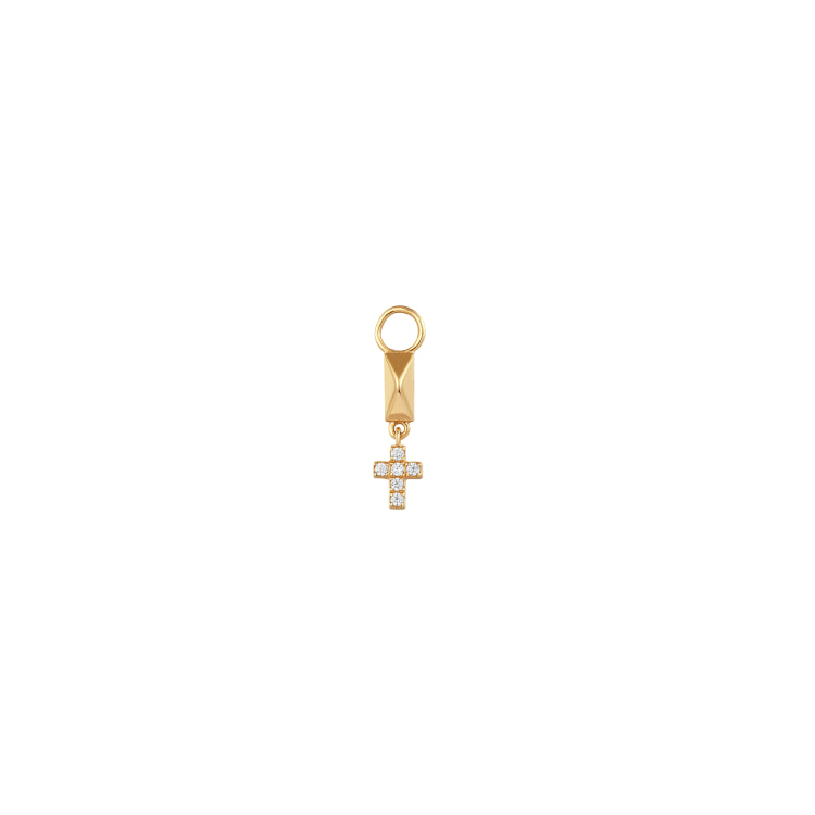 Christa | Diamond Cross Dangle Earring Charm