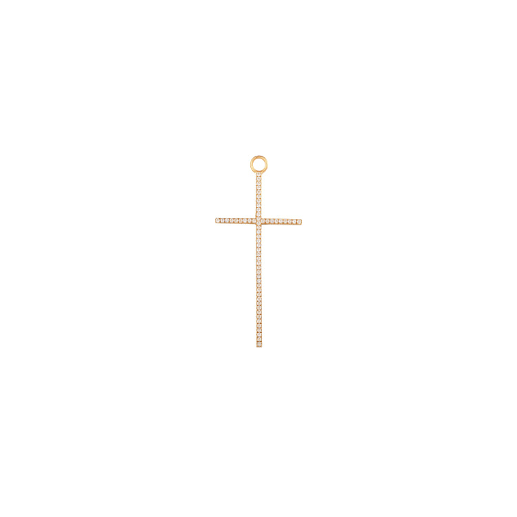 Delilah | Large Diamond Cross Earring Charm