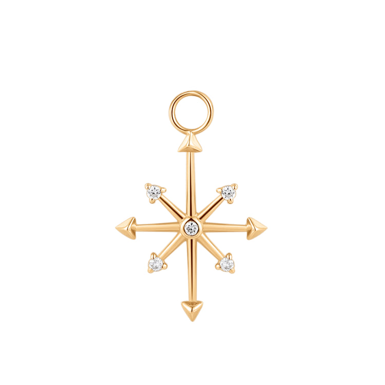 CANDIE | Diamond Octagram Star Earring Charm