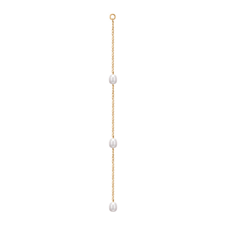 KARISA | Chain Dangle White Pearl Earring Charm