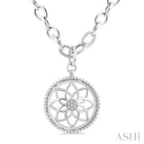 .04CTRDDM ROUND MEDALLION PD SL-S+CH*