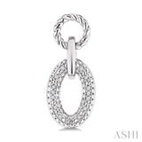 .10CTRDDM OVAL LINK EARRINGS SL-S*
