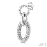 .10CTRDDM OVAL LINK EARRINGS SL-S*