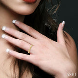 1/10 ctw Floral and Marquise Link Round Cut Diamond Stackable Fashion Band in 10K Yellow Gold