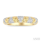 1/6 Ctw Art Deco Round Cut Diamond Fashion Band in 10K Yellow Gold
