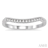 1/5 Ctw Round Cut Diamond Wedding Band in 14K White Gold