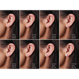 Sterling Silver 4 mm Lab-Grown Emerald Earrings