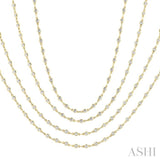 7 Ctw Bezel Set Round Cut Diamond Layered 60-Inch Necklace in 14K Yellow Gold