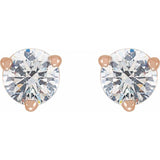14K Rose Gold 1/5 CTW Natural Diamond Earrings