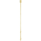 14K Yellow Gold Natural White Sapphire 6 1/2-7 1/2" Bracelet