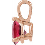 14K Rose Gold Lab-Grown Ruby Pendant