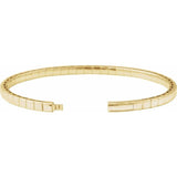 14K Yellow Gold 4 CTW Lab-Grown Diamond  Flexible Bangle 7" Bracelet