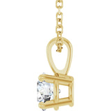 14K Yellow Gold 1/2 CT Lab-Grown Diamond 18" Necklace