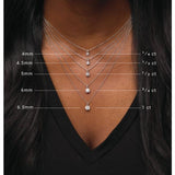 14K White Gold 3/4 CT Lab-Grown Diamond Pendant