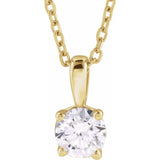 14K Yellow Gold 1 1/2 CT Natural Diamond 18" Necklace