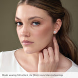 14K Rose Gold Lab-Grown Ruby Earring