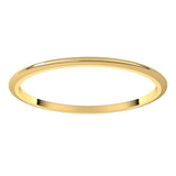 14K Yellow Gold 1 mm Half Round Band Size 4.5