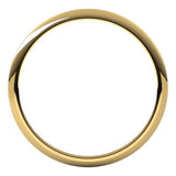 10K Yellow Gold 1 mm Half Round Band Size 5