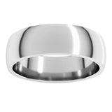 Sterling Silver 6 mm Lightweight Comfort-Fit Half Round Band Size 11
