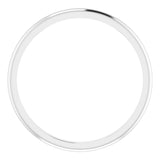 14K White Gold 1.5 mm Half Round Band Size 6.5