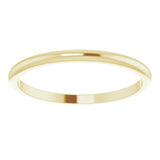 14K Yellow Gold 1.5 mm Half Round Band Size 6