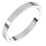 10K White Gold 2.5 mm Flat Band Size 8