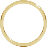 14K Yellow Gold 2.5 mm Lightweight Comfort-Fit Half Round Band Size 7