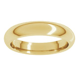 18K Yellow Gold 4 mm Comfort-Fit Half Round Band Size 5.5