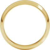 10K Yellow Gold 5 mm Half Round Band Size 10