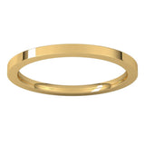 14K Yellow Gold 1.5 mm Comfort-Fit Flat Band Size 9.5