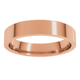 10K Rose Gold 4 mm Lightweight Comfort-Fit Flat Band Size [cv