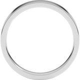 10K White Gold 4 mm Lightweight Comfort-Fit Flat Band Size 5