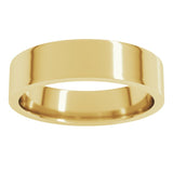 18K Yellow Gold 5 mm Lightweight Comfort-Fit Flat Band Size [cv