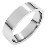 14K White Gold 5 mm Lightweight Comfort-Fit Flat Band Size 8.5