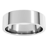 14K White Gold 6 mm Lightweight Comfort-Fit Flat Band Size 10.5