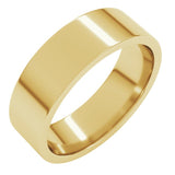 14K Yellow Gold 6 mm Lightweight Comfort-Fit Flat Band Size 4.5