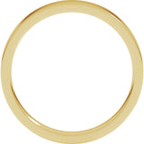 14K Yellow Gold 3 mm Flat Comfort Fit Light Band Size 12.5