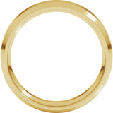 14K Yellow Gold 5 mm Beveled-Edge Comfort-Fit Flat Band Size 15