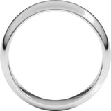 10K White Gold 6 mm Half Round Band Size 11.5