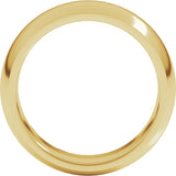 10K Yellow Gold 7 mm Comfort-Fit Half Round Band Size 12.5