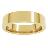 14K Yellow Gold 5 mm Comfort-Fit Flat Band Size 8.5