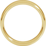 14K Yellow Gold 6 mm Comfort-Fit European-Style Band Size 10