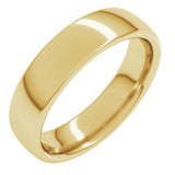 18K Yellow Gold 5 mm Comfort-Fit European-Style Band Size 8.5