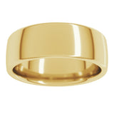 14K Yellow Gold 7 mm Comfort-Fit European-Style Band Size 8