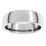 14K X1 White Gold 6 mm Comfort-Fit European-Style Band Size 9